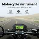KAOLALI Motorcycle Speedometer Tachometer Universal 13000rpm LCD Digital Odometer Gauge Adjustable 7 Colors for 2,4 Cylinders