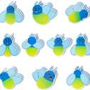 2 x ANGOLIO Cute Firefly Sticky Notes 600 Sheets Spring Easter Insect Animals Firefly Shape Sticky Notes Pads Cartoon Memo Self Adhesive to Do List for School Office Classroom Home Student Supplies