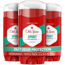 Old Spice Deodorant for Men, Aluminum Free, Sport, 24/7 Odor Protection, 3.0 oz, 3-Pack