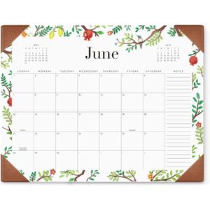 Jotsome Desk Calendar 2026-2027, 18-Month Desk Pad Calendar From Now to June 2027, 14"x10.5" Bleed-Proof Paper Monthly Calendar for Home Office and School, Easy Planning