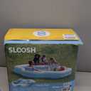 SLOOSH Inflatable Pool for Family with Seats, 120" x 101" x 26" Full-Sized Blow Up Durable Thickened Above Ground Pool with Backrest Cup Holders,Swimming Pools for Backyard Summer Water Lawn, Cyan