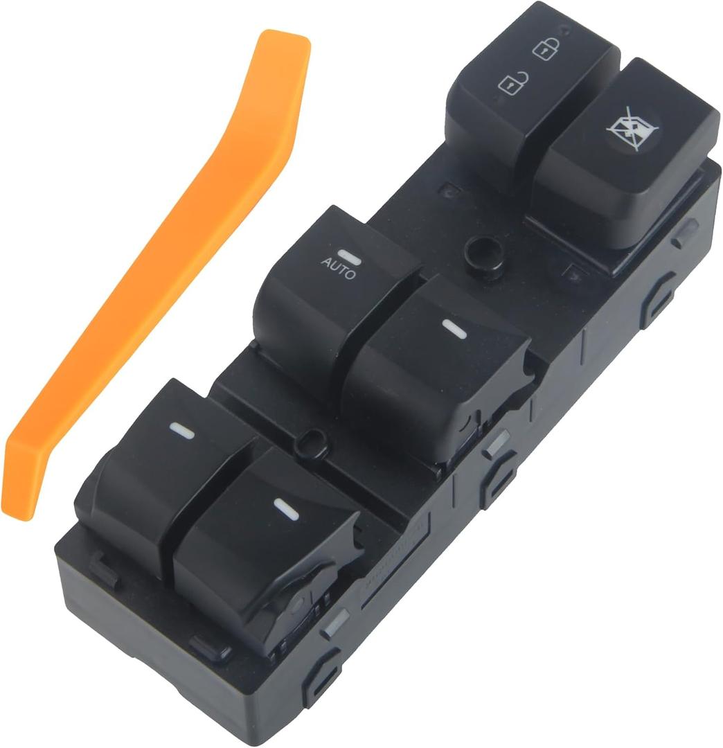 93570-3X000RY Black Master Power Window Switch Compatible with Elantra 2011 2012 2013 2014 2015 1.8L 2.0L L4(AUTO)