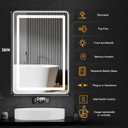 TRAHOME 36"x24" LED Bathroom Vanity Mirror with Lights, Front and Backlit Wall Mirror, Anti Fog, Dimmable 3 Color Lighting, Memory Function, Shatterproof Glass, Plug in or Hardwired
