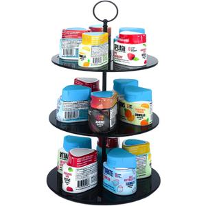 Pod Holder for Ninja Thirsti, 15-Flavor Storage Organizer for Thirsty Drink System, Water Flavoring (Black)