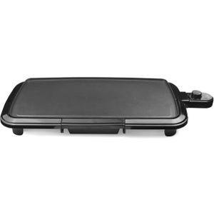 Dishwasher-Safe 20" Black Griddle With Adjustable Temperature Control, Ideal For Preparing A Variety Of Delicious Meals