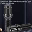 GAsupply M14x1.25 Lug Bolts 28mm Shank fits for BMW i3, i4, i5, i7, i8, ix, M2, M3, M4, M5, M8, x1, x2, x3, x4, x5, x6, x7, xM, Black 14x1.25 6 Spline Wheel Lug Bolt Conical Seat, 20 pcs+1 pcs Key