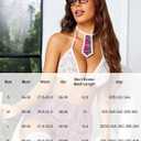 Avidlove Sexy Lingerie Set for Women Plaid Mini Skirt Outfit with Thong Set 4 Piece (Large, Pink)