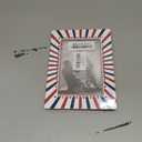 4th of July Patriotic Photo Frame, Independence Day Wooden Picture Frame, Red White Blue American Flag Inspired Design Photos Frames, Fitting a 4x6 Inch Photo