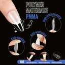 4 x MEFA Nail Tips, Medium Almond 15 Sizes, 600 Pcs Pre-shaped Half Matte Full Cover Acrylic Nail Tips Press on Nails for Nail Extension Home DIY Salon Manicure