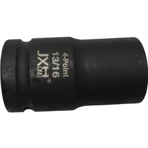 1" Drive 13/16" 4-Point Square Socket, Heat Treated Cr-V Alloy Steel