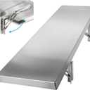 Folding Concession Shelf 48" x 12", Stainless Steel Drop Down Folding Serving Food Serving Stand for Concession Windows