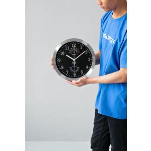 hito14 Inch Wall Clock Silent Non-Ticking Modern Wall Clocks Battery Operated - Analog Classic Clock for Office, Home, Bathroom, Kitchen, Bedroom, School, Living Room(Black)