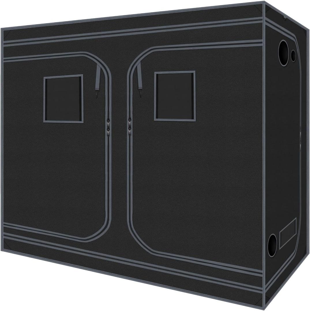 Grow Tents 96"x48"x78" High Reflective Grow Tent Indoor Grow Room for Planting Fruit Flower Veg with Removable Water-Proof Floor Tray 8x4