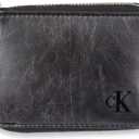 Calvin Klein Men's RFID Crinkle Leather Slimfold Wallet