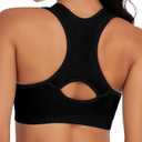 MIRITY Women Racerback Sports Bras - High Impact Workout Gym Activewear Bra (M)
