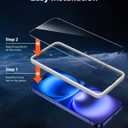 Mkeke 3 Pack Screen Protector for iPhone 16/ iPhone 15 6.1", [9H+ Tempered Glass] [Easy Installation Frame][Military-Grade Drop Protection] HD Clear, Anti-Scratch, Bubble Free