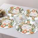 50 Pieces Paper Placemats for Woodland Baby Shower, 13.7" Forerst Animals Disposable Table Place Mats, Woodland Animals Baby Shower Decorations