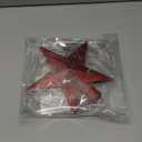 Annecy Christmas Tree Topper - 8" Red Star Tree Topper, Glitter Shatterproof Christmas Tree Decoration