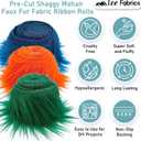 Ice Fabrics Craft Faux Fur Fabric Pre Cut Rolls - 4"x60" Fur Ribbon Mohair Fabric Strips - Super Soft and Fuzzy - Perfect for Crafts, Costumes & Decoration - Fuchsia - 4x60