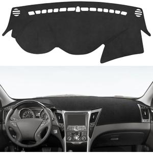 YOJOJOCO Dash Cover for Hyundai Sonata 2014 2013 2012 2011 Accessories Flannel Dashboard Cover Dash Mat Center Console Cover Sunshield Protector Pad