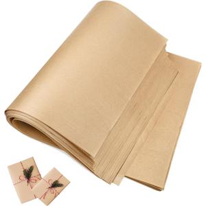 15”x 20”Kraft Paper Sheets Bulk Brown Paper Large Craft Paper for Arts, Drawing, DIY Projects, Brown Wrapping for Gift Shipping Packaging 200 Sheets