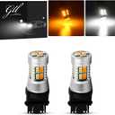 Super Bright 3157 Amber/White Switchback Turn Signal LED Light Bulbs 12V LED Replacement Light 3457 3155 4057 4057 3047 3057-2pcs