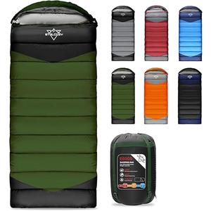 ETGLCOZY Sleeping Bag for Adults Cold Weather & Warm, Lightweight Backpacking Camping Hiking Essentials Gear for Kids 10-12 Girls Boys Compact w/Compression Sack Indoor Outdoor Sleep Must Haves (Green)