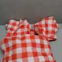 Smiry Picnic Table Cover with Bench Covers, Waterproof Elastic Fitted Tablecloths for 6 Foot Rectangle Tables, Washable Buffalo Plaid Tablecloth for Camping & Christmas(Red & White, 30"x72")