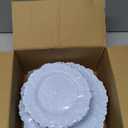 DaYammi 60Pcs Blue Plastic Plates - Light Blue Pates Disposable - Heavy Duty Plastic Plates for Party Including 30 Dinner Plate, 30 Dessert Plate, Blue Disposable Plates for Party Wedding Dinner  