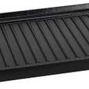 Amazon Basics Pre-Seasoned Cast Iron Reversible Rectangular Grill/Griddle with Even Heat Distribution, Black, 20 x 10.63 x 0.98 inch