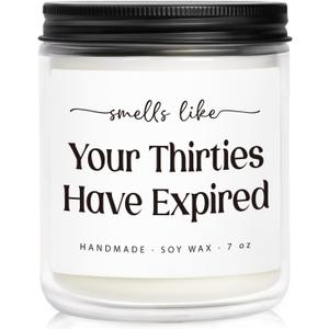 40th Birthday Gifts Women Men, 40th Birthday Decorations Candle for Women Men, 1985 Forty Bd Gifts for Her Him,Friend,Sister,Wife,Husband,Dad,Mom - Handmade Candle 7oz