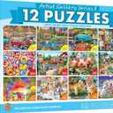 MasterPieces - Jigsaw Puzzle 12-Pack Bundle Set, Artist Gallery Collection Series 2 Landscape and Animal Puzzles, Family Fun for Adults and Kids