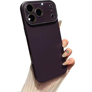 Caseative Solid Color Full Camera Lens Protection Compatible with iPhone Case (Purple,iPhone 17 Pro)
