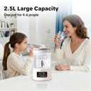 Kawu 2.5L Electric Water Boiler & Warmer, 7-in-1 Glass Tea Kettle with Temperature Control, 24H Keep Warm, Stainless Steel Spout Hot Water Dispenser for Tea, Coffee, BPA Free