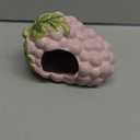 Ceramic Hamster Hideout,Grape Dwarf Hamster House,Guinea Pig Habitat Decor, Hideaway House for Gerbil, Cool Bed for All Season (Purple)