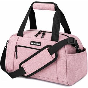 Noozion 14 inch Small Gym Bag for Women & Men, Lightweight Carry On Mini Duffle Bag with Multiple Pockets, Sports Bag for Travel and Workout (Pink)