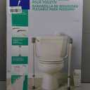 Medline Toilet Safety Rail For Seniors with Easy Installation, Height Adjustable Toilet Safety Frame, Bathroom Assist Rail with Armrests, Bathroom Safety, 250 lb. Weight Capacity