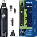 LED Display Ear and Nose Hair Trimmer Clipper for Men Women,2025 Rechargeable 2 in 1 Professional Painless Eyebrow & Facial Hair Trimmer with Powerful Motor and Dual-Edge Blades Easy Cleansing
