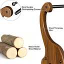 Vinyl Record Storage Premium Wooden Record Holder & Album Crate, Holds 60+ Records, Desktop Display Stand for Vinyl Lovers