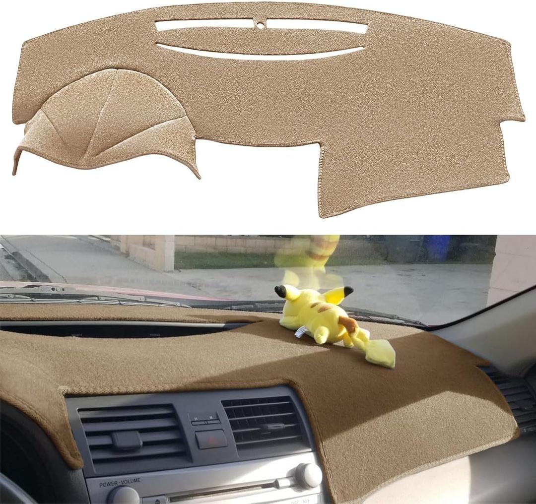 Dash Cover Mat Pad Custom Fit for Toyota Camry 2007 2008 2009 2010 2011 Dashboard Cover Carpet Cap Protector (Beige) Y27
