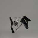 Self-Locking Gate Latch for Wooden Fence, Automatic Gravity Lever Fence Lock Gate Hardware with Longer Fasteners & Pull String for Outdoor Secure Pool, Garden, Black Finish