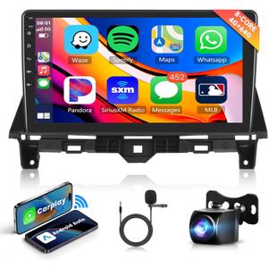 8 Core 4G 64G Android Car Stereo for Honda Accord 8th 2008-2013, Wireless Carplay Android Auto Car Radio,10.1 Touch Screen Head Unit WiFi GPS Navigation Mirror Link Bluetooth FM/RDS DSP Rear Camera