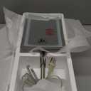 JERDON Lighted Tabletop Magnifying Mirror - LED Makeup Mirror with 5X Magnification in Nickel Finish - Model JRT910NL