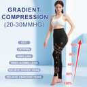 Medical Compression Pantyhose for Women & Men, 20-30mmHg Graduated Support Tights, Opaque Footless High Waist Tights, Graduated Tights for Varicose Veins, Edema, Deep, Thrombosis , During (Black, L)