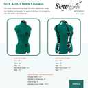 Dritz Sew You Adjustable Dress Form - Small/Medium Sizes US 4-12 - Female Clothing Mannequin for Sewing, Fitting, and Draping - Pinnable Sewing Mannequin with 12 Dials for Fitting + 360 Hem Guide