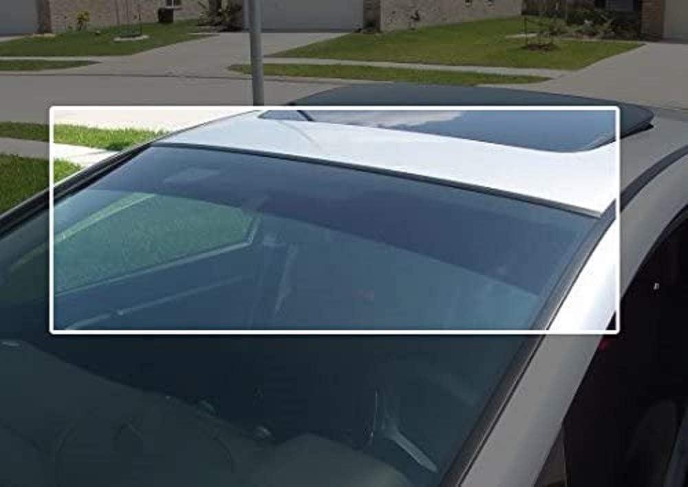 TRUE LINE Automotive Premium Nano Ceramic Front Windshield Tint Strip - Universal Rough Cut Windshield Visor - Superior Heat Reduction - Windshield Tint Strip Front