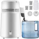 Vevor Pure Water Distiller 750W, Purifier Filter Fully Upgraded with Handle 1.1 Gal /4L, BPA Free Container, Perfect for Home Use, White
