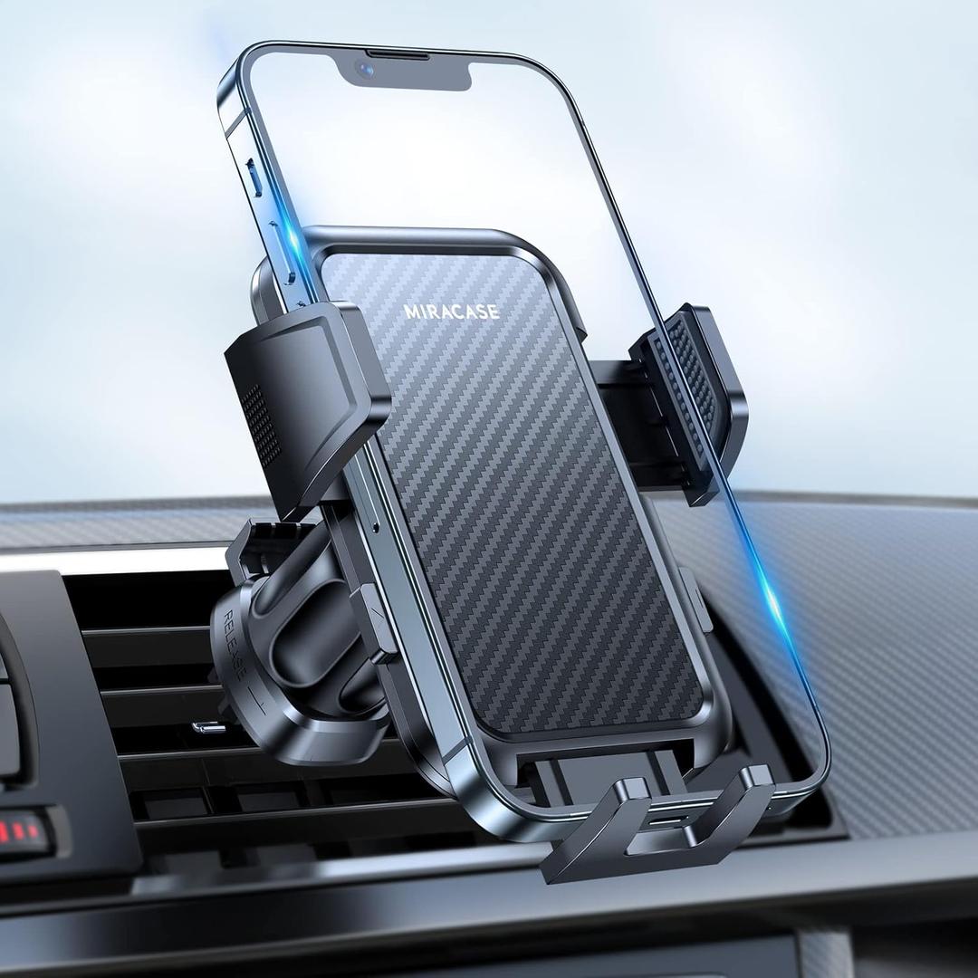 Miracase 2025 Upgrade Universal Car Phone Holder Mount for Air Vent, Sturdy and Thick Case Friendly Hands-Free Mount for iPhone, Samsung, and All Smartphones (Graphite)