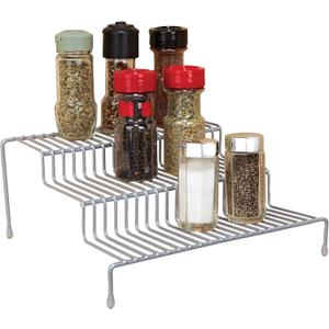 Kitchen Details 3 Tier Free Standing Spice Rack | Organizer Shelf | Countertop | Pantry | Kitchen Cabinet | Grey