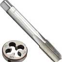 M12 x 1.25 Metric Thread Tap and Die Set, M12 x 1.25mm High-Speed Steel Machine Tap and Die Set, Right Hand Thread Tap and Round Thread Die